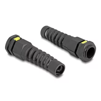   Delock M16 kábel tömlőszelence IP68 ventillációval és feszültségmentesítéssel, valamint IP67 por és vízhatlan fekete 2 db. (60625)