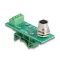 Delock M12 transzfer modul adapter 4 tűs A-kódú anya - 5 tűs sorkapocs DIN sínhez (60658)
