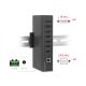Delock Ipari Hub 7 x USB 2.0 A-típusú 15 kV ESD védelemmel és DIN sín beépítéssel