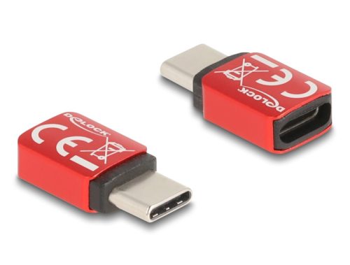 Delock USB adatblokkoló USB Type-C  csatlakozó - USB Type-C  aljzat 240 W