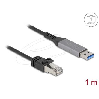   Delock USB LAN kábel USB A-típusú   RJ45 Gigabites Ethernet, 1 m (60755)