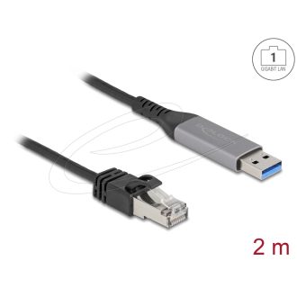   Delock USB LAN kábel USB A-típusú   RJ45 Gigabites Ethernet, 2 m (60756)