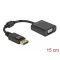 Delock Adapter DisplayPort 1.2-dugós csatlakozó-VGA-csatlakozóhüvely passzív fekete (61006)