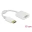 Delock Adapter DisplayPort 1.2-dugós csatlakozó-VGA-csatlakozóhüvely passzív fehér (61007)