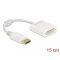 Delock Adapter DisplayPort 1.1-dugós csatlakozó-DVI-csatlakozóhüvely passzív fehér (61010)