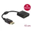 Delock Adapter DisplayPort 1.2-dugós csatlakozó -DVI-csatlakozóhüvely 4K passzív fekete (61023)