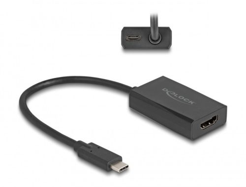 Delock Adapter HDMI anya - USB Type-C  apa (DP Alt Mode) 4K, PD 100 W-tal