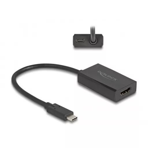 Delock Adapter HDMI anya - USB Type-C  apa (DP Alt Mode) 4K, PD 100 W-tal (61058)