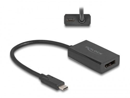 Delock Adapter DisplayPort anya - USB Type-C  apa (DP Alt Mode) 4K, PD 85 W-tal