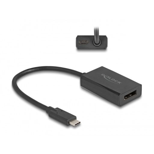 Delock Adapter DisplayPort anya - USB Type-C  apa (DP Alt Mode) 4K, PD 85 W-tal (61059)