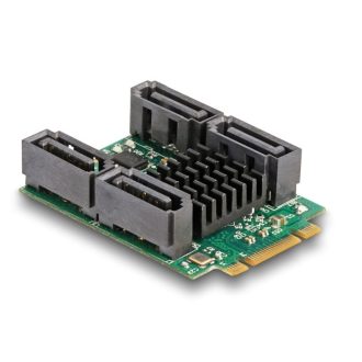   Delock Átalakító, M.2 aljzat B+M nyílással, csatlakozódugó 4 x SATA csatlakozódugó RAID-dal és HyperDuo (61062)