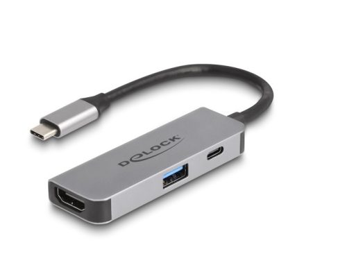 Delock USB Type-C  adapter 4K 60 Hz   s HDMI-hez A- és USB Type-C  PD 95 W porttal