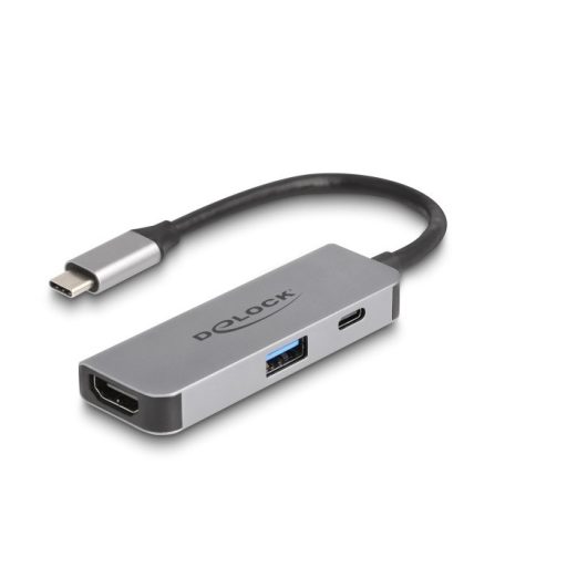 Delock USB Type-C  adapter 4K 60 Hz   s HDMI-hez A- és USB Type-C  PD 95 W porttal (61063)