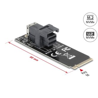   Delock Adapter, M.2 aljzat M nyílással > SFF-8643 NVMe 2260 (61070)