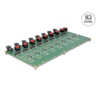   Delock M.2 Teszttábla 8 x M.2 NVMe Kulcs M SSD SFF-8643 konnektorral (61073)