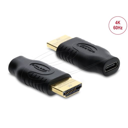Delock USB Type-C    HDMI adapter (DP Alt Mode), 4K 60 Hz, HDR és HDCP támogatással (61075)