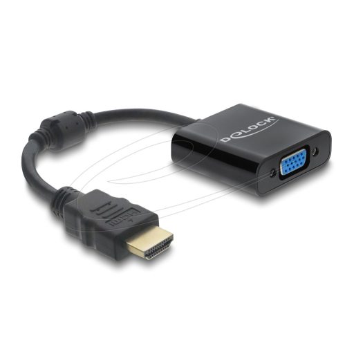 Delock Átalakító HDMI dugó - VGA aljzat fekete (61077)