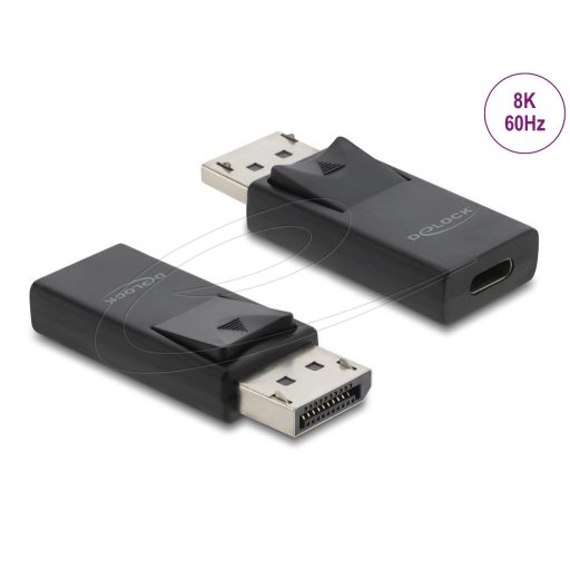 Delock USB Type-C    DisplayPort adapter 8K HDR-rel, HDR és HDCP támogatással (61078)