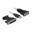 Delock Adapter, USB 2.0 A-típusú > 1 db soros DB9 RS-232 + DB25 adapter (61308)