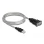 Delock Adapter A-típusú USB 2.0 - 1 x soros RS-232 D-Sub 9 + Adapter D-Sub 25 (61314)