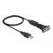 Delock Adapter A-típusú USB 2.0 - 1 x soros RS-232 D-Sub 9 tűs apa anyacsavarokkal (61506)