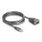 Delock Adapter A-típusú USB 2.0 - 1 x soros RS-232 D-Sub 9 tűs apa anyacsavarokkal, 3 db. LED-del 3 m (61548)