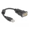 Delock Adapter USB 2.0 A-típusú - 1 x soros RS-232 D-Sub 9 tűs apa ferrit maggal 0,25 m (61549)