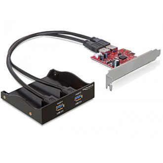  Delock USB 3.0 előlapi panel (2 porttal), PCI Express csatlakozással (61775)
