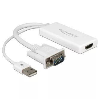 Delock VGA HDMI adapter audió funkcióval (62460)
