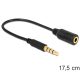 Delock sztereó jack 3.5 mm 4 pin - sztereó dugó 3.5 mm 4 pin kábel (megváltoztatja a pin kiosztást) (62498)