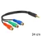 Delock kábel 3 x RCA anya > Sztereó dugó 3,5 mm 4 tűs (62499)