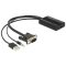 Delock VGA-HDMI adapter audió funkcióval (62597)