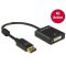 Delock Adapter Displayport 1.2-dugós csatlakozó > DVI-csatlakozóhüvely 4K aktív fekete (62599)
