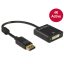 Delock Adapter Displayport 1.2-dugós csatlakozó > DVI-csatlakozóhüvely 4K aktív fekete (62599)