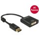 Delock Adapter Displayport 1.2-dugós csatlakozó > DVI-csatlakozóhüvely 4K passzív, fekete (62601)