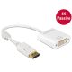 Delock Adapter Displayport 1.2-dugós csatlakozó > DVI-csatlakozóhüvely 4K passzív, fehér