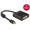 Delock Adapter mini Displayport 1.2-dugós csatlakozó > DVI-csatlakozóhüvely 4K aktív, fekete (62603)
