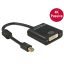 Delock Adapter mini Displayport 1.2-dugós csatlakozó > DVI-csatlakozóhüvely 4K passzív, fekete (62605)