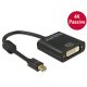 Delock Adapter mini Displayport 1.2-dugós csatlakozó > DVI-csatlakozóhüvely 4K passzív, fekete