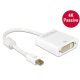 Delock Adapter mini Displayport 1.2-dugós csatlakozó > DVI-csatlakozóhüvely 4K passzív, fehér