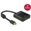 Delock Adapter mini Displayport 1.2-dugós csatlakozó > HDMI-csatlakozóhüvely 4K aktív, 20cm, fekete (62611)