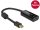 Delock Adapter mini Displayport 1.2-dugós csatlakozó > HDMI-csatlakozóhüvely 4K passzív,20cm, fekete (62613)