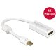Delock Adapter mini Displayport 1.2-dugós csatlakozó > HDMI-csatlakozóhüvely 4K passzív, 20cm, fehér (62614)