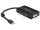Delock Adapter mini Displayport 1.1-dugós csatlakozó > Displayport / HDMI / DVI passzív fekete (62623)