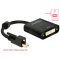 Delock Adapter mini Displayport 1.2-dugós csatlakozó csavarral > DVI-csatlakozóhüvely 4K aktív feket (62639)
