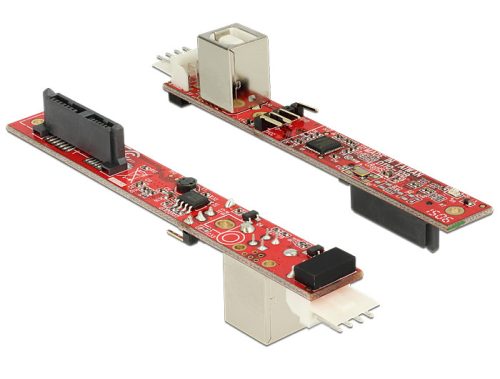 Delock 13 tűs Slim SATA-átalakító > B típusú USB 2.0-s csatlakozóhüvely (62651)