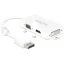 Delock Adapter Displayport 1.1-dugós csatlakozó > VGA / HDMI / DVI-csatlakozóhüvely passzív fehér (62655)
