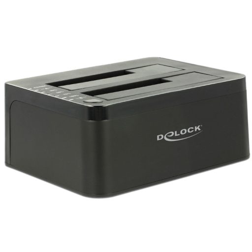 Delock Duál dokkoló állomás SATA HDD > USB 3.0 klónozási funkcióval (62661)