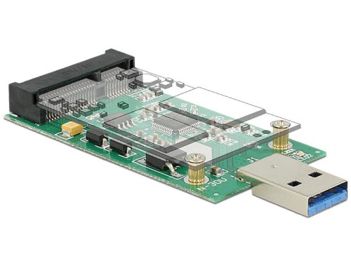 Delock átalakító USB 3.0 A apa > mSATA teljes méretben (62681)