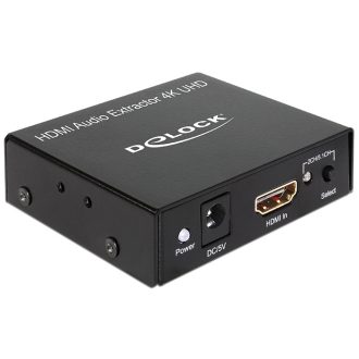   Delock HDMI sztereó / 5.1  csatornás Audio Extractor 4K (62692)